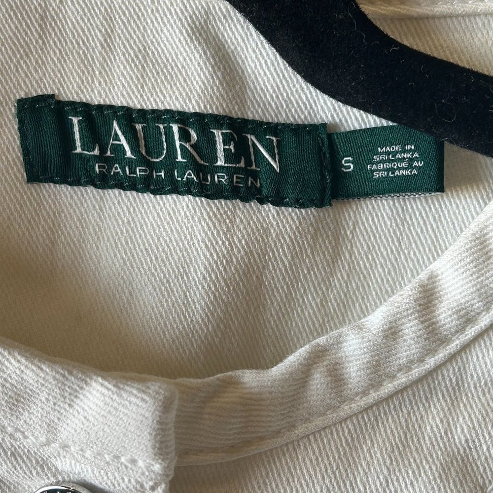 Ralph Lauren Classic White Denim Jean Jacket Coat S - Picture 4 of 7